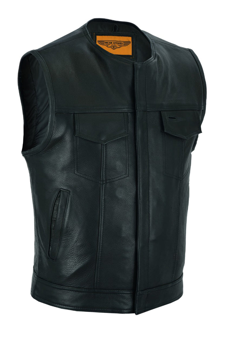 thumbnail image 2 of ILM Motorcycle Leather Vest For Men 2 of 12