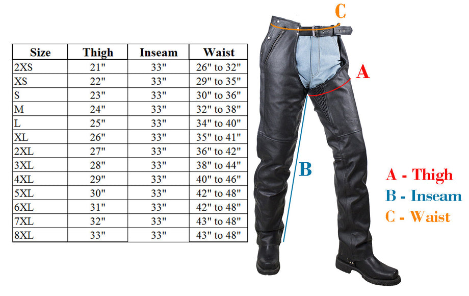 Black Multi-Pocket Leather Chaps with Removable lining – Philip Weber