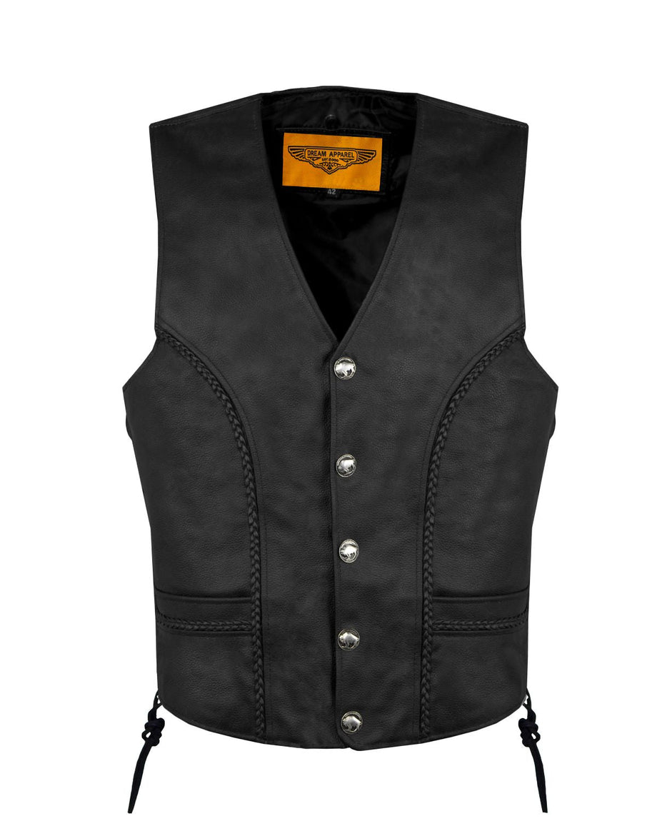 トップス TheThreeRobbers / STAG BUFFALO VEST Buffalo Leather Vest - Wyoming Traders